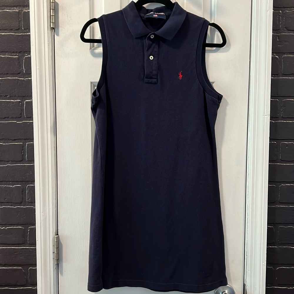Polo Ralph Lauren navy blue cotton knit dress size M